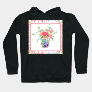 Flowers in fantasy chinoiserie jat Hoodie